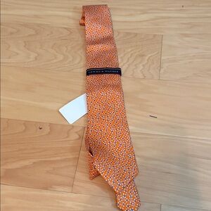 Tommy Hilfiger Men's Tie in Orange with Floral Design